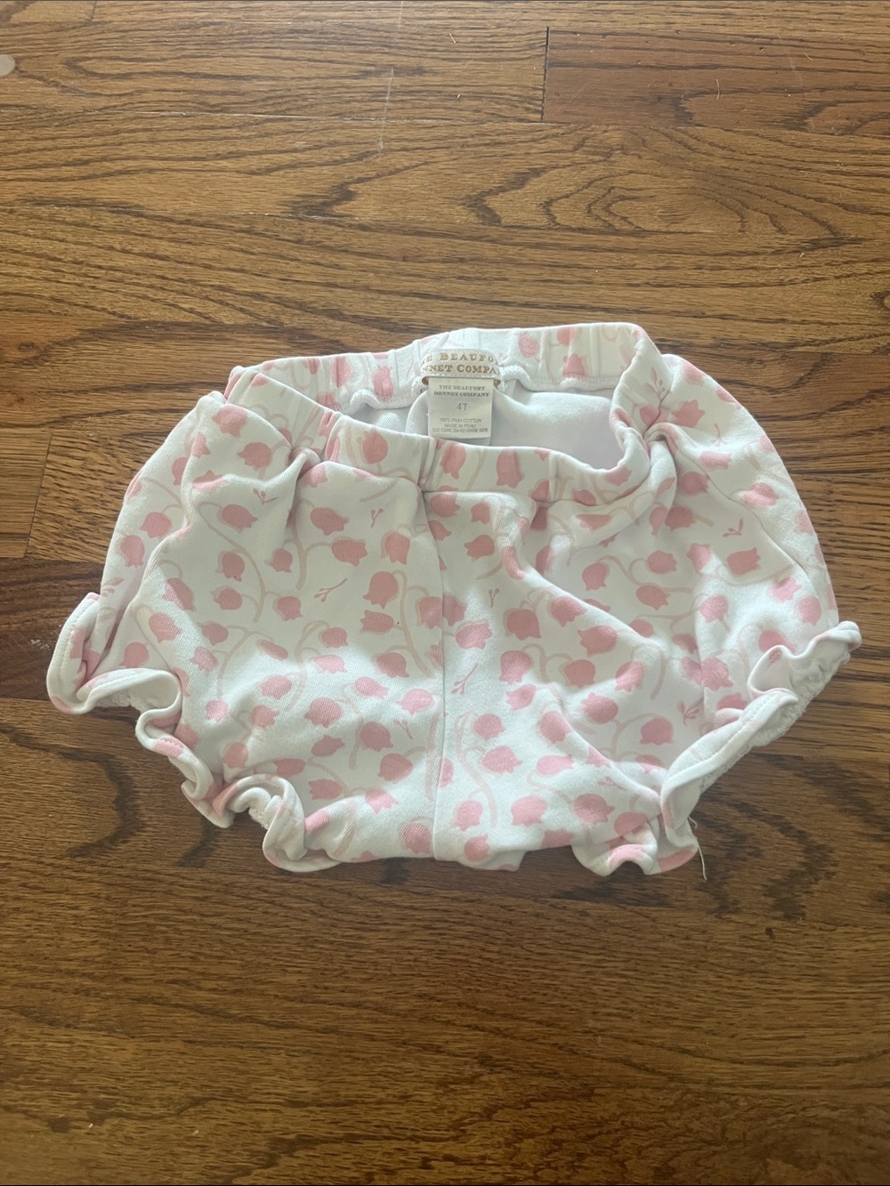 The Beaufort Bonnet Company White and Pink Floral Diaper Cover